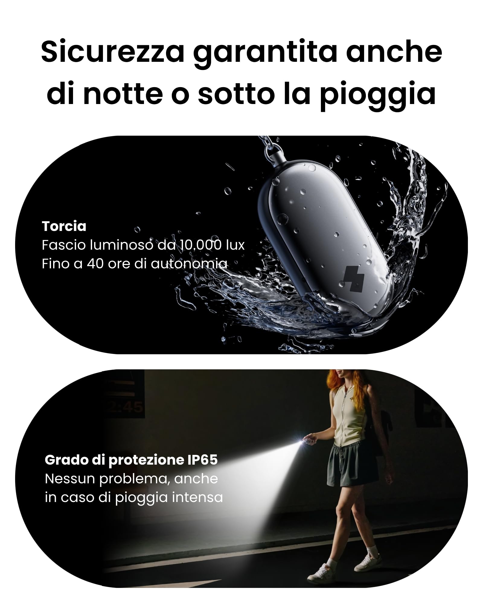 SwitchBot Allarme di Sicurezza Personale, Sirena Potente da 130dB con Luce LED Stroboscopica, Portachiavi di Autodifesa IP65 con Avvisi di Posizione, Perfetto per Donne, Bambini e Anziani, Nero