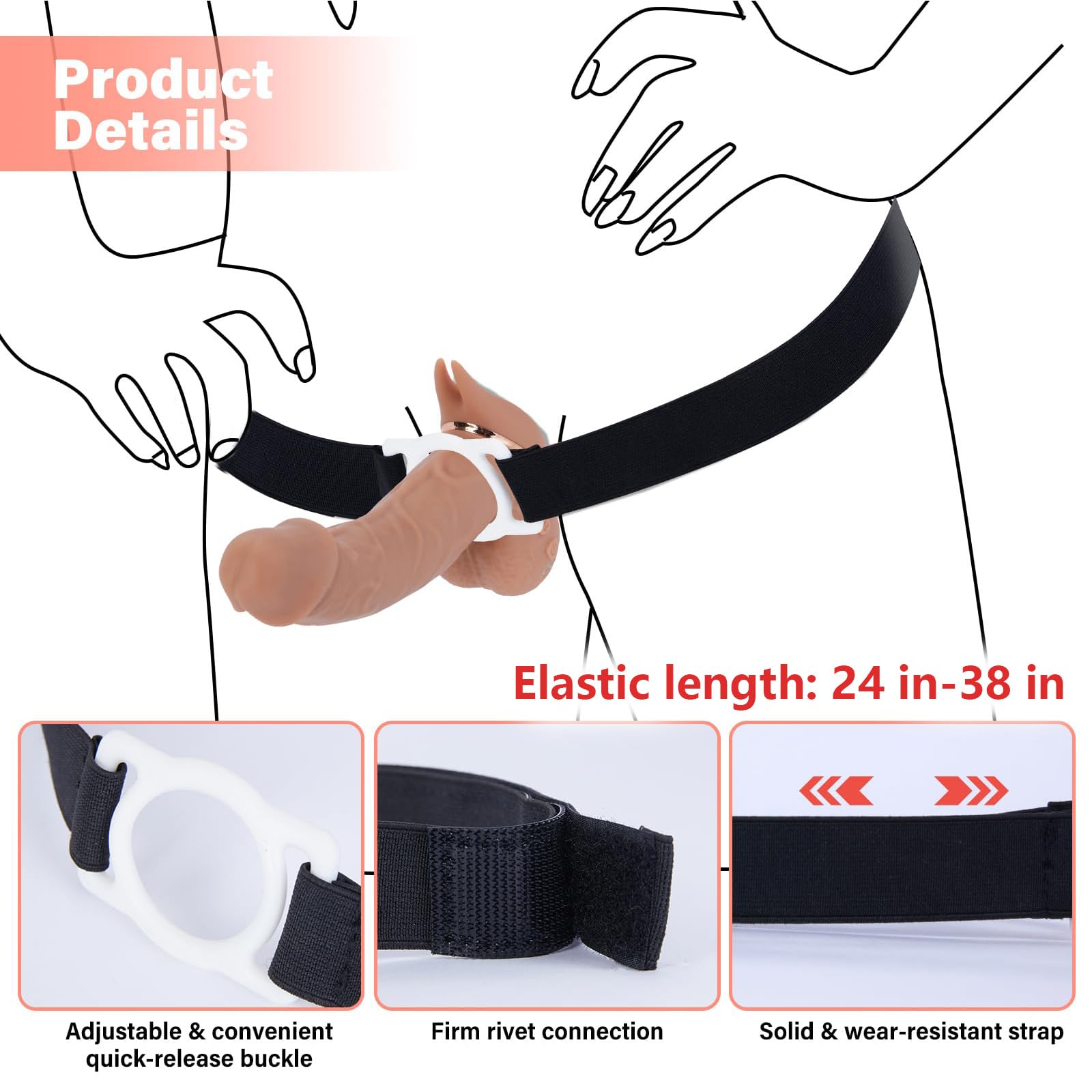 Strapon Doble Dildo Realista, Double Dildo Arnés Para Mujeres 9 Modos de Vibración Y 9 de Empuje G Point Anal Stimulator Silicone Dildos Sex Toy Para Hombres Y Parejas (A-Empuje)