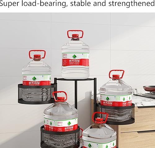 Miniatura 3 de Estante giratorio de 360 para verduras de cocina, carrito de almacenamiento redondo, no es necesario instalar para frutas, verduras, comestibles,