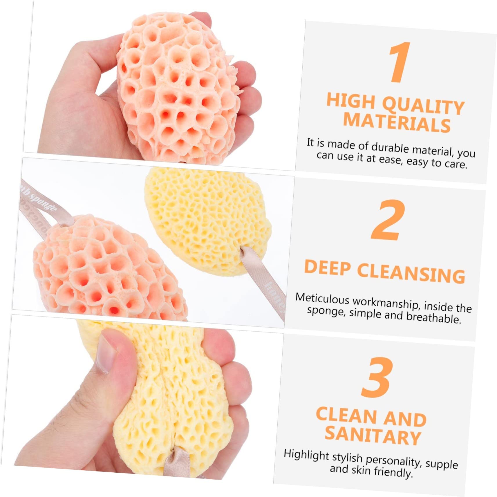 minkissy 10piezas Esponjas De Exfoliantes Para Bebés Esponjas Naturales De Baño Suaves Accesorios De Higiene Corporal Para Baños Diarios