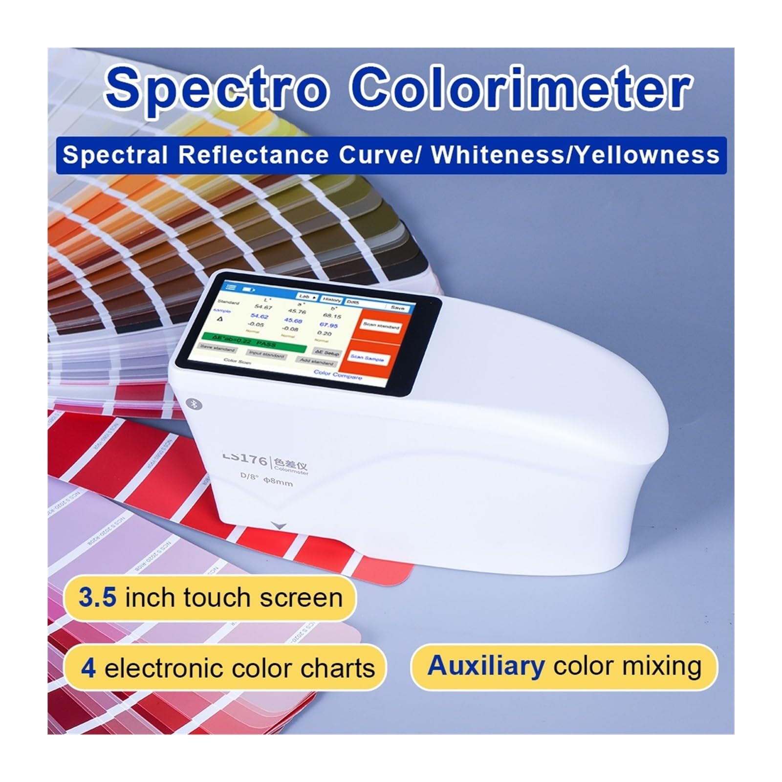 Espectrofotómetro, Escáner De Pintura, Espectrocolorímetro, Colorímetro Portátil, Espectrofotómetro, Digital
