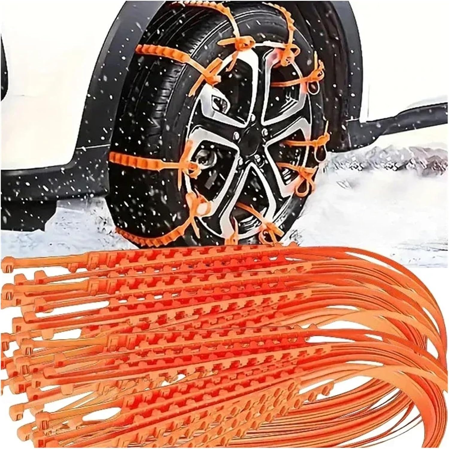 Snow Chains Cars Winter Outdoor Tire Motorcycles Trucks Anti Skid Tyre Accessories Easy Install