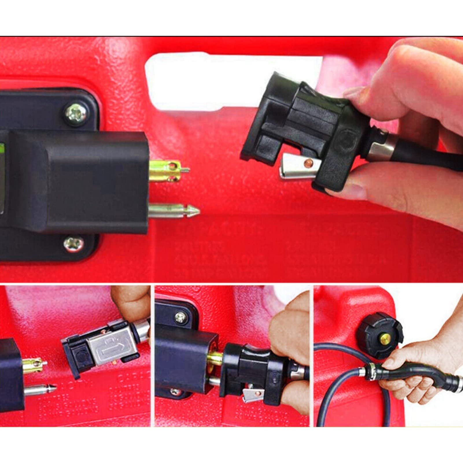 Kit Linea Carburante Universale 1,8 M 0,9 Cm | Tubo Alimentazione Con Pompetta E Connettori Per Fuoribordo Yamaha Mariner Johnson - 2