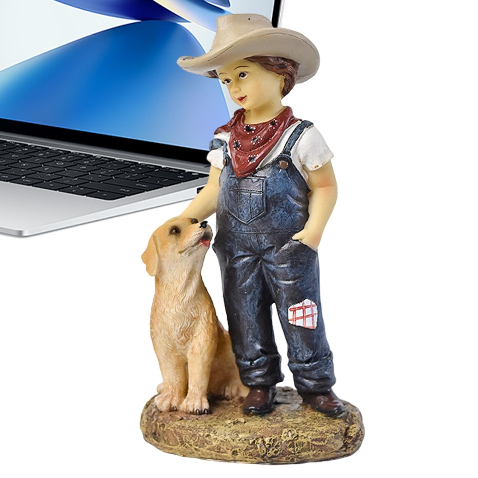 Amazon.co.jp: 小さな男の子の像,少年の像,田舎暮らしの置物クラフト