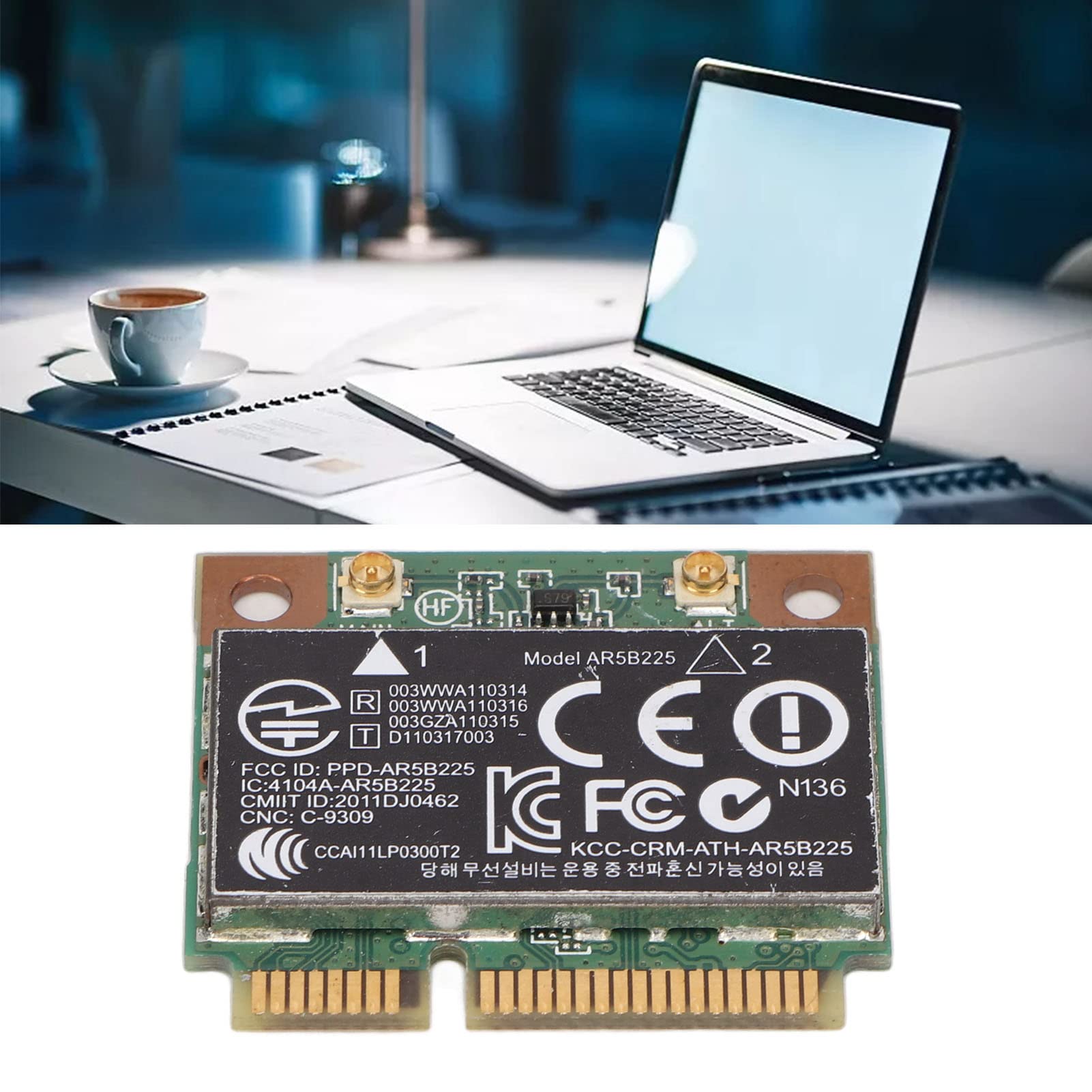 Tarjeta De Red WiFi Mini PCIe 300 Mbps + Bluetooth 4.0 - Compatible Con HP Pavilion, ProBook, Envy Y Otros Modelos