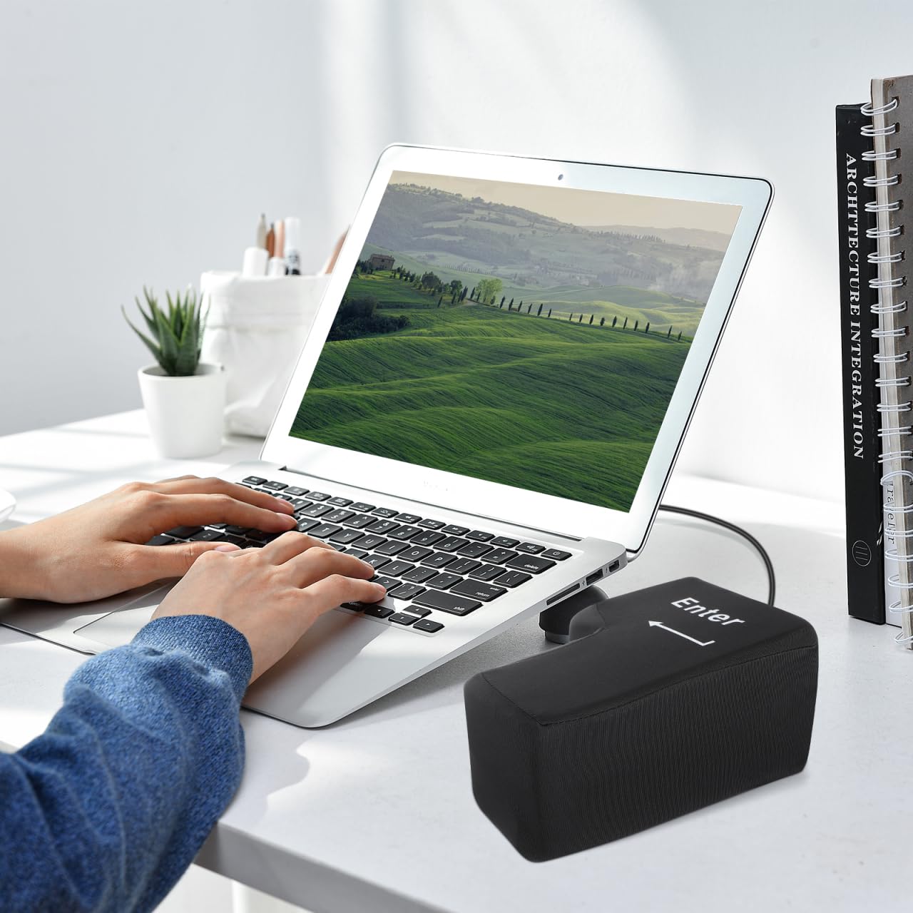 Amosfun Cuscino Enter Gigante Antistress Con Connessione Usb Morbido Supporto Pisolino Per Ufficio Scrivania Strumento Relax Stress Relief