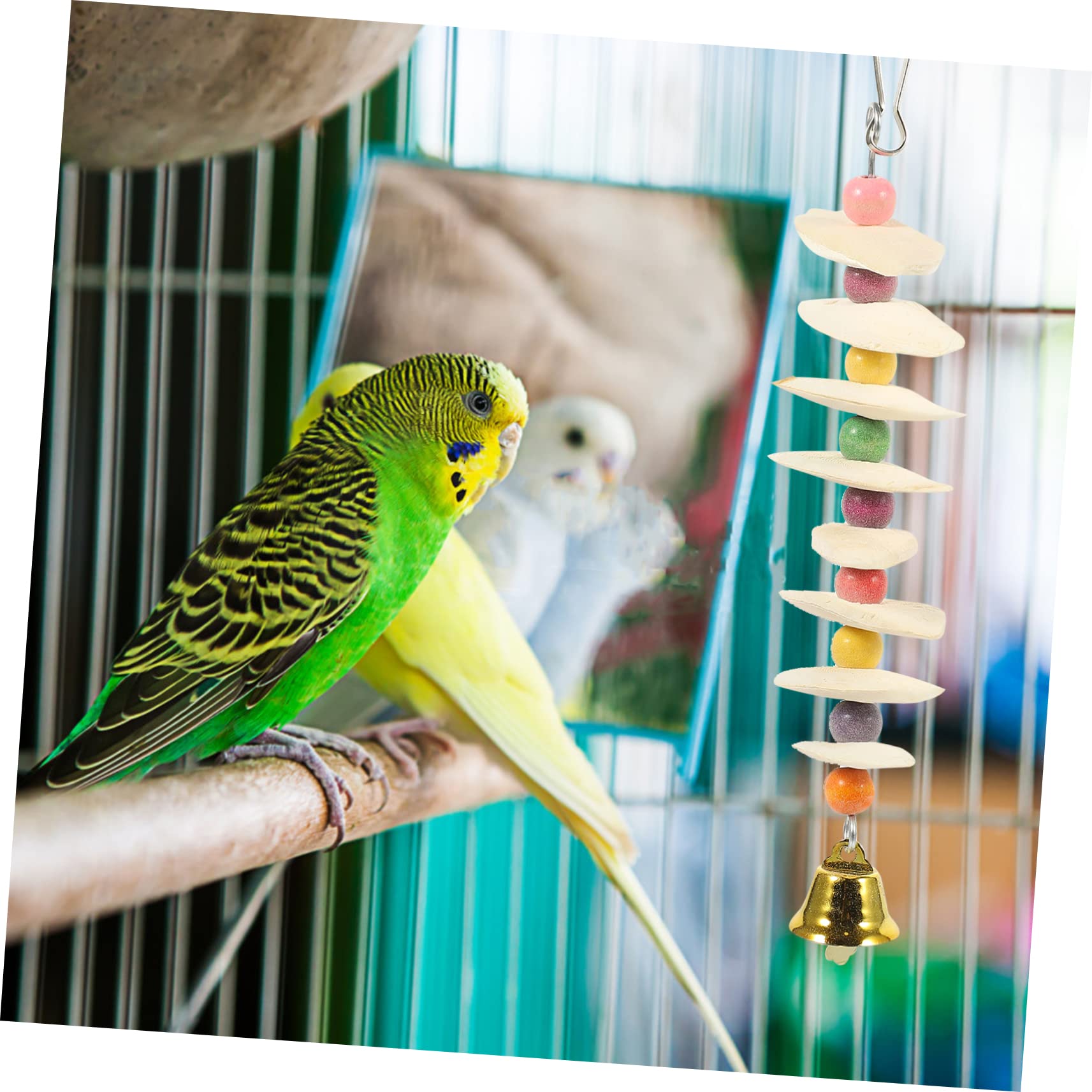 BESPORTBLE 4pièces Jouet à Mâcher pour Perroquets Accessoire De Seiche pour Calopsittes Et Petits Oiseaux Jouet Multifonctionnel pour Amusement Sain Et Naturel