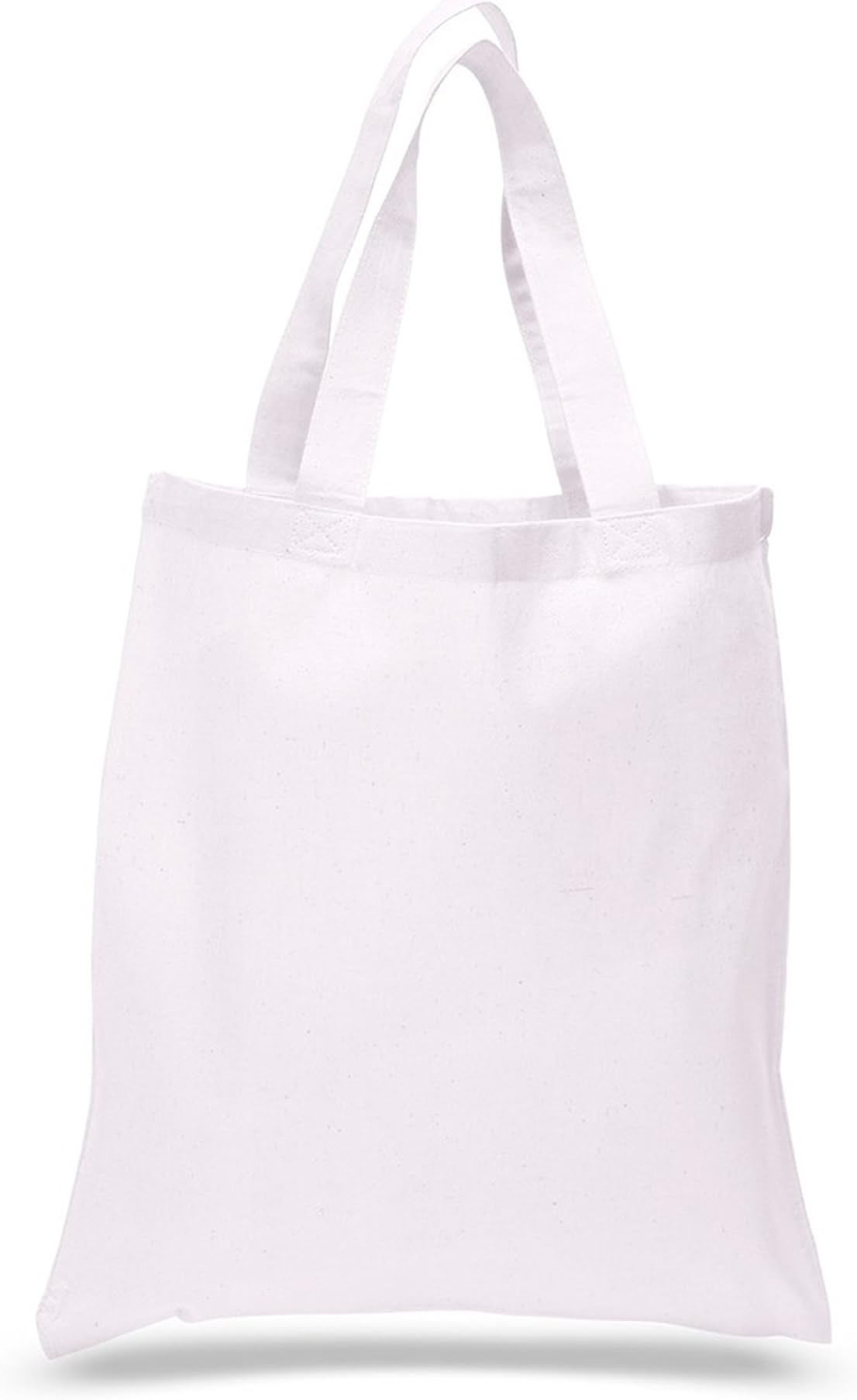 PACK OF 24-100% Natural Cotton Tote Bags, Plain Tote Bags in Bulk, 6oz Thick High Quality Reusable Tote Bags, (2 Dozen) (White)