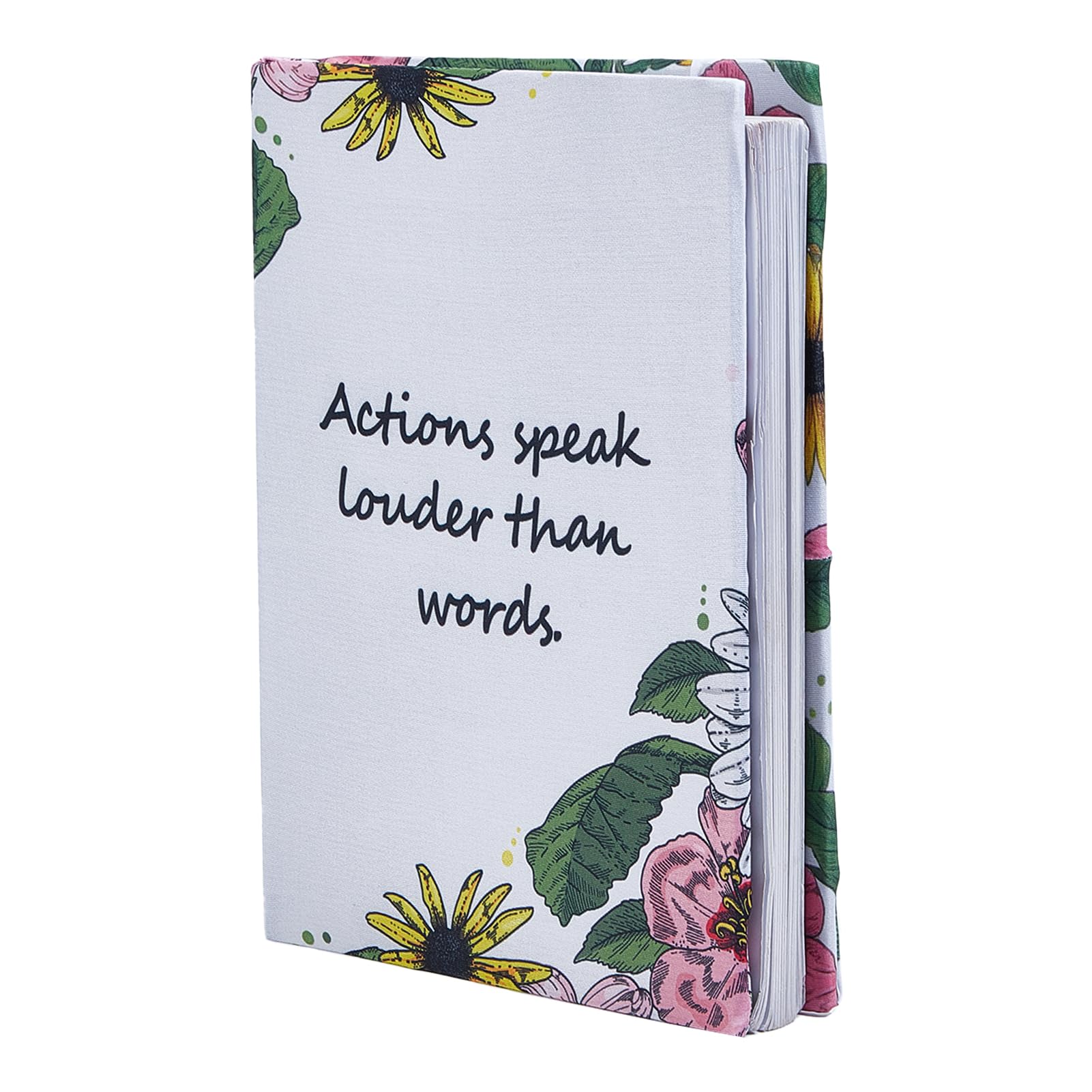 NICENEEDED Watercolor Flower Book Cover, Stretchable Washable Reusable Large Elastic Cloth Book Sleeve, Double Side Print Books Protector for Adults โ image 1
