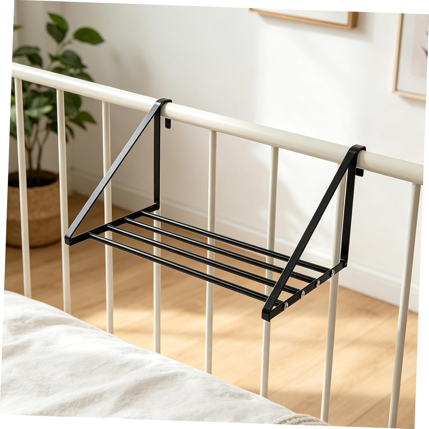 Door Clothes Drying Rack Stainless Steel Hanging Laundry Organizer with Storage Shelf Black Medium for Bathroom and Washroom, Fits Doors to 2.3' Thick