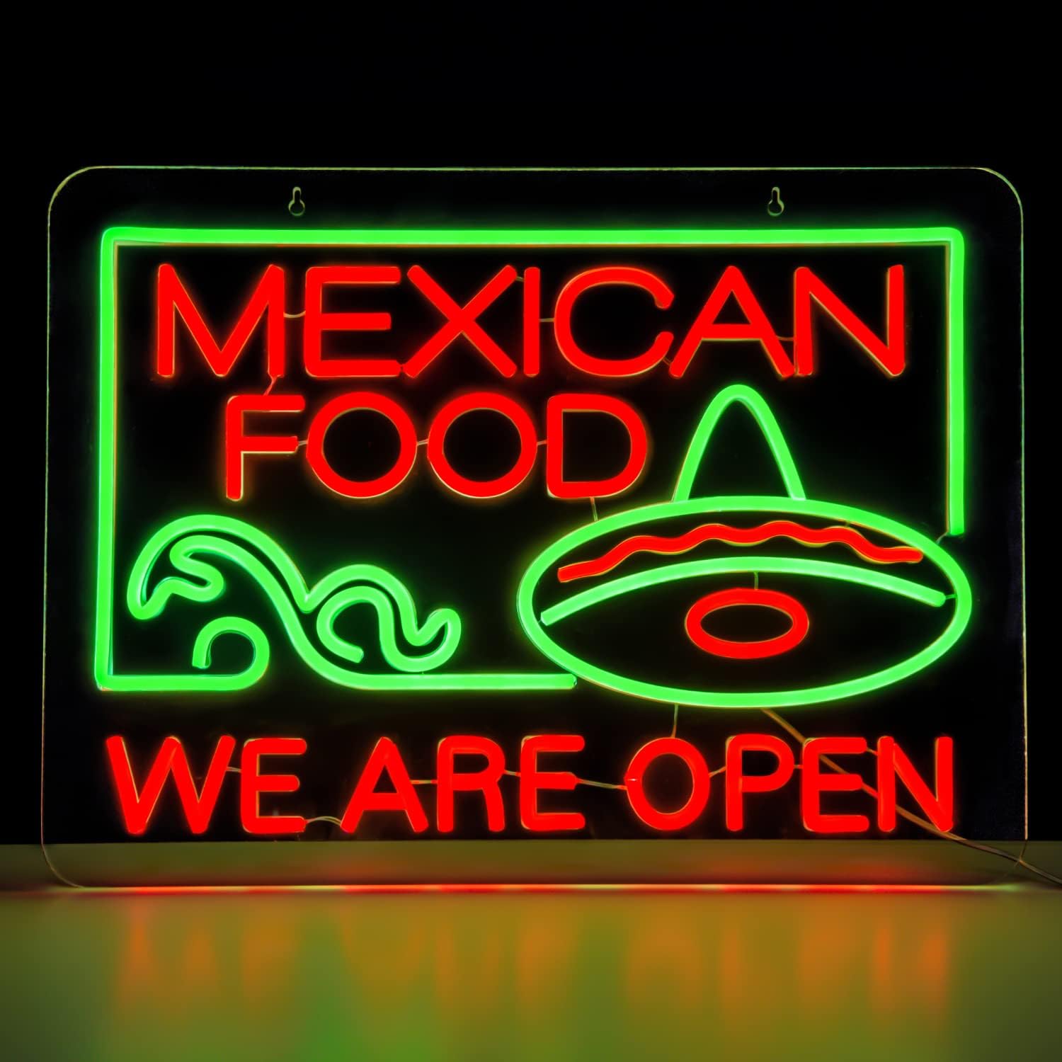ATTNEON Mexican Food Neon Sign, Mexico Neon for Restaurant, Food