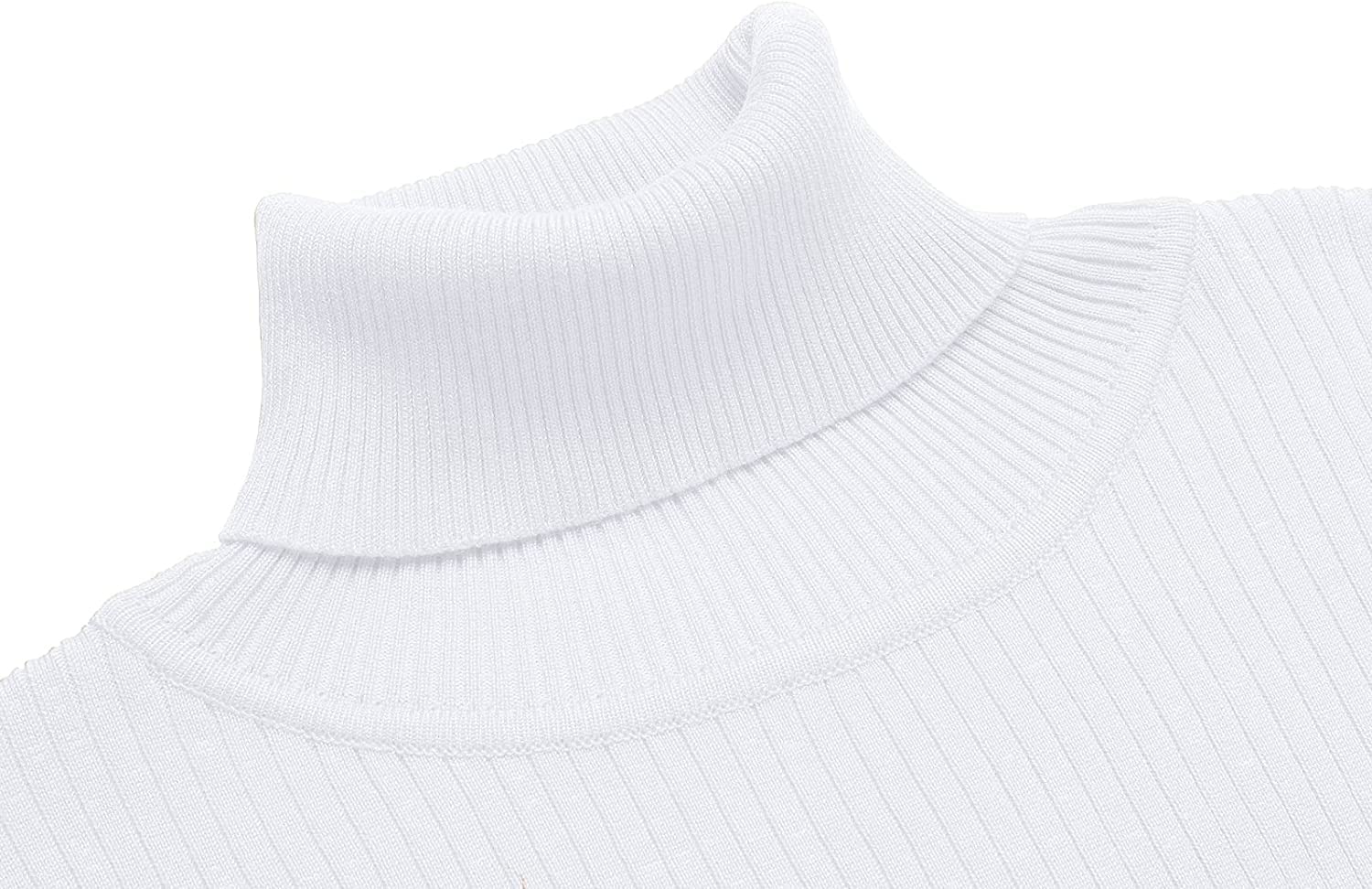 NORTHWIND Men's High Turtle Neck Cotton T-Shirt (in, Alpha, 2XL, White Pure) 2