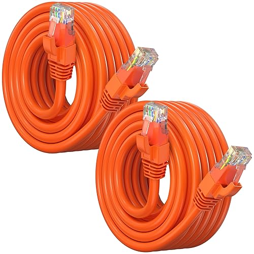 Miniatura 35 de Maximm Cable Ethernet Cat 6 de 30 pies (paquete de 2) – Cable LAN de alta velocidad, cable de Internet, cable de conexión y cable de red – UTP, 10