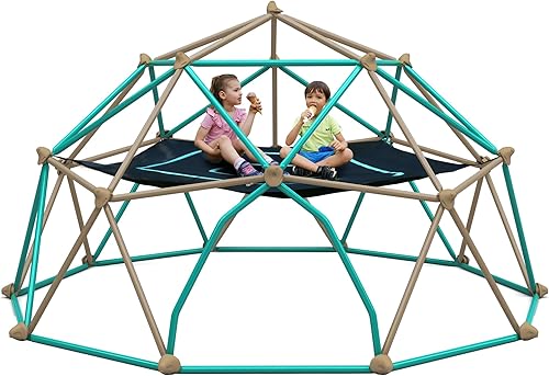 Merax Cúpula de escalada de 13 pies con hamaca, centro de juego para escaladores geométricos al aire libre para niños de 3 a 10 años, soporta 1000