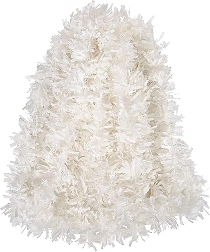 Vista 11 de Guirnalda de oropel de Navidad de 20 pies / 19.7 ft, guirnalda colgante metálica iridiscente para árbol de Navidad, chimenea, chimenea, decoración