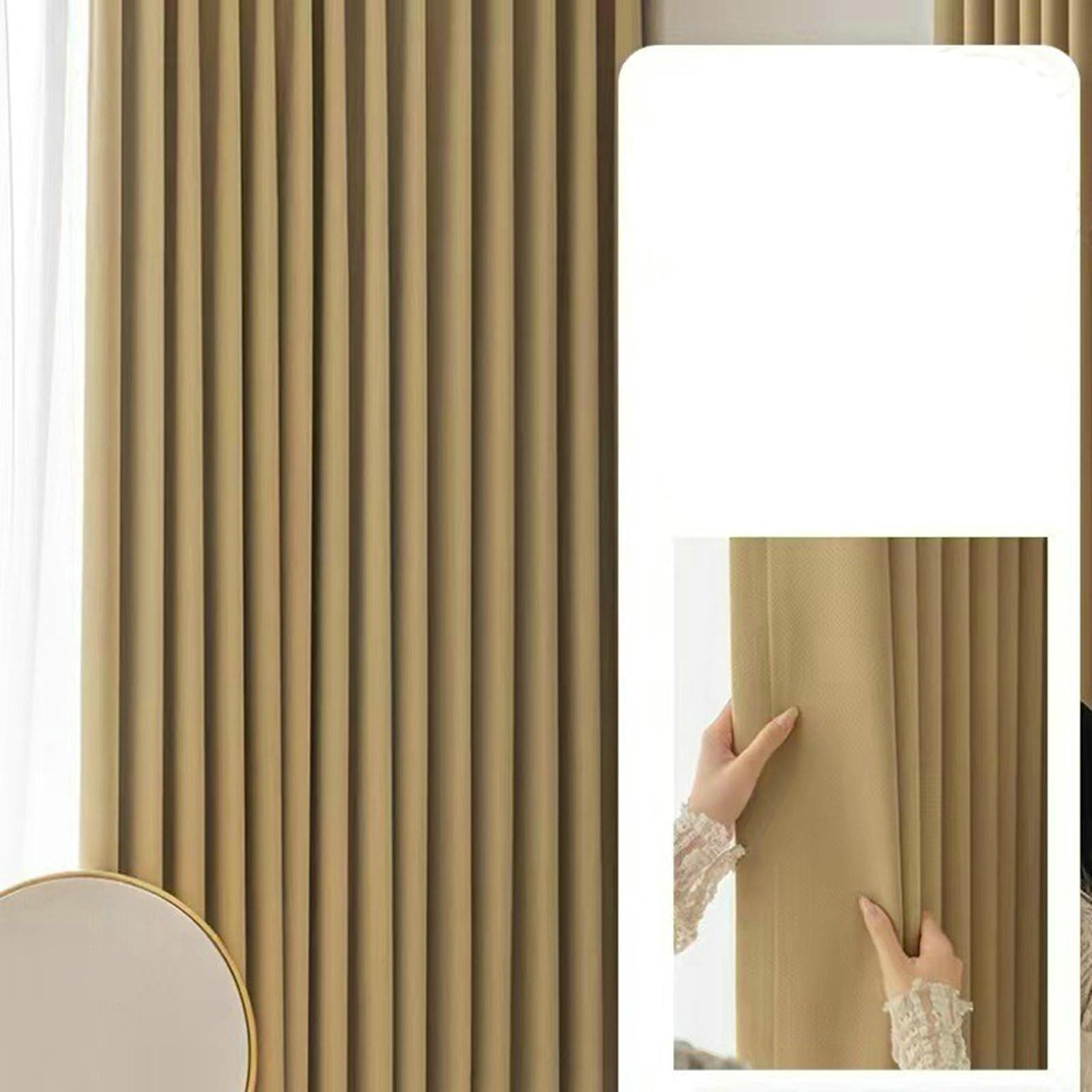 Tenda Finestra Camera da Letto, Tenda Finestra Oscuranti 137x214 Tinta Unita con Trame Tessute Tenda Camera Finestra