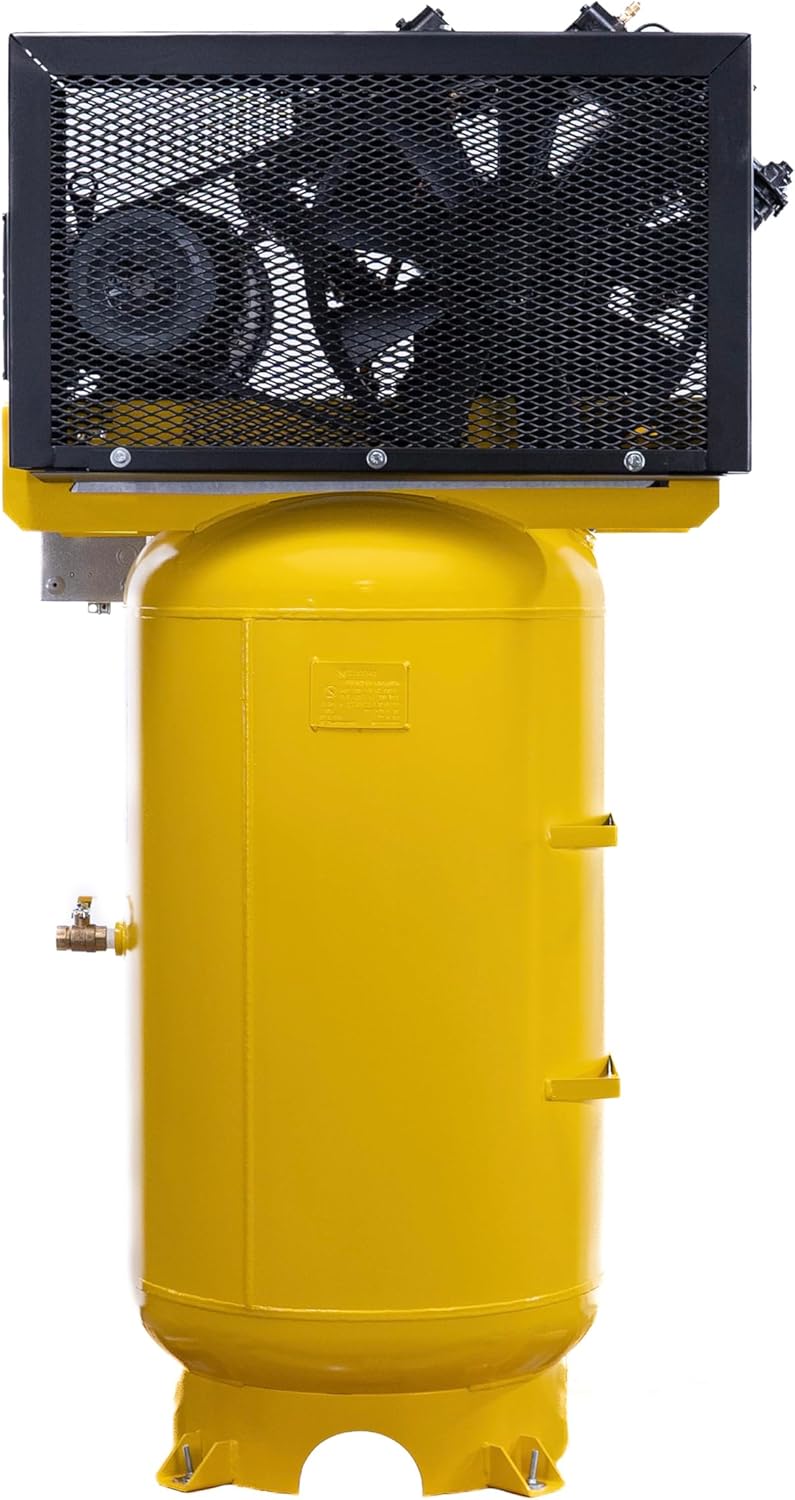 EMAX E350 Stationary Air Compressor, top view showing pump and motor