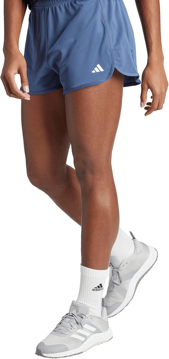 adidas Womens Pacer Essentials Knit High-Rise Shorts - Image 5