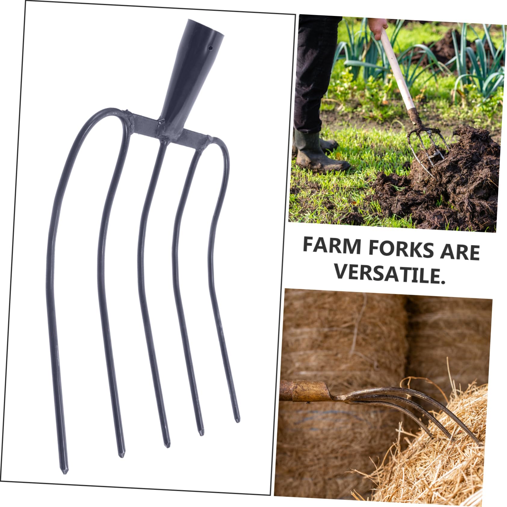 Forca Agricola Manuale in Ferro Multi-funzionale per Esigenze Agricole Operazioni Efficienti per Terreni Agricoli e Uso Domestico