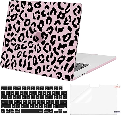 Miniatura 8 de MOSISO Funda compatible con MacBook Air de 15 pulgadas, versión 2023, chip A2941 M2 con Touch ID, carcasa rígida de plástico de grano de leopardo,