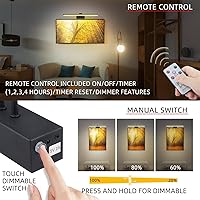 Vista 2 de FUNCHDAY Luz para Cuadros, Luces de Arte a Batería para Pared, Luz Inalámbrica con Control Remoto para Pinturas con Temporizador y Regulable