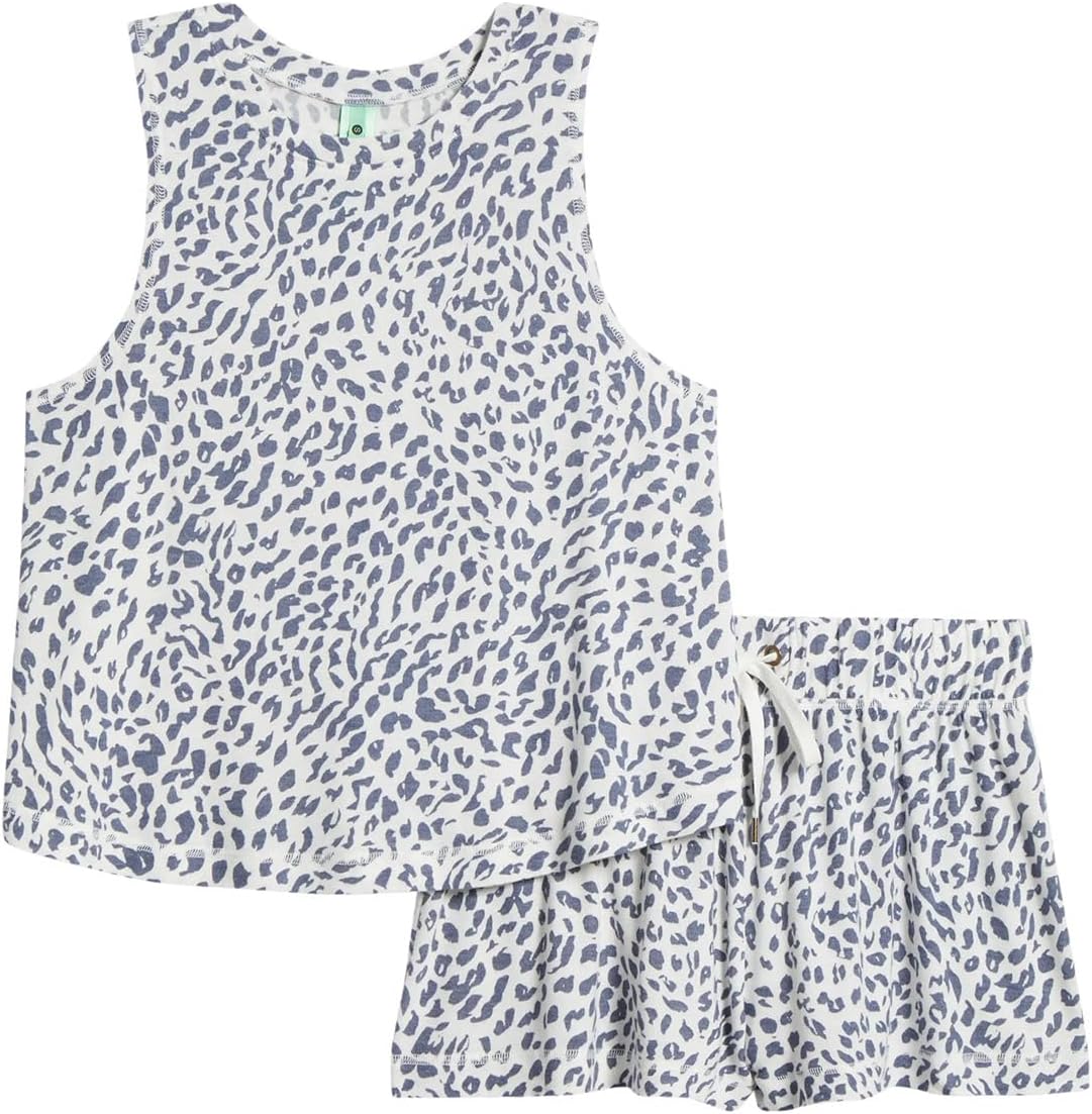 Lacozy Women 2 Piece Set Summer Lounge Tank Top Matching Shorts Cute Sleeveless Floral Print Loungewear Pajama - Image 4