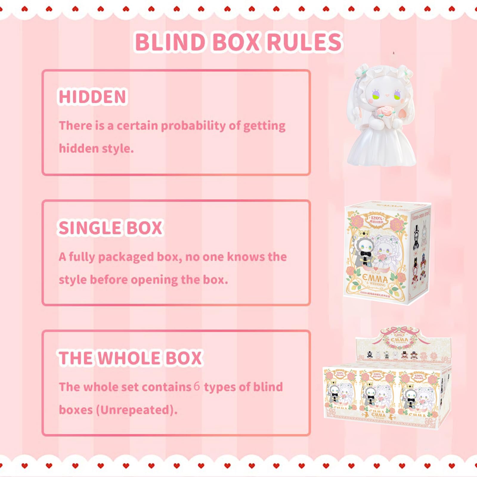 GNATAPIAY Blind Box Figures Toys,4.7" Cute Mini Dolls Kawaii Emma Secret Forest Wedding Series PVC Blind Box Doll Collectable Action Figure Posable Dress Up Doll for Girls Birthday Party Gift Toys: 1 Box