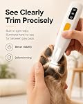 FURBONA Upgraded Dog Paw Trimmer with LED Light, 18 mm Widen Blade, 35 dB Low Noise, LED Display, Fully Waterproof, Rechargeable Clipper for Dogs Cats Trimming Paws, Eyes, Ears, Face, and Rump
