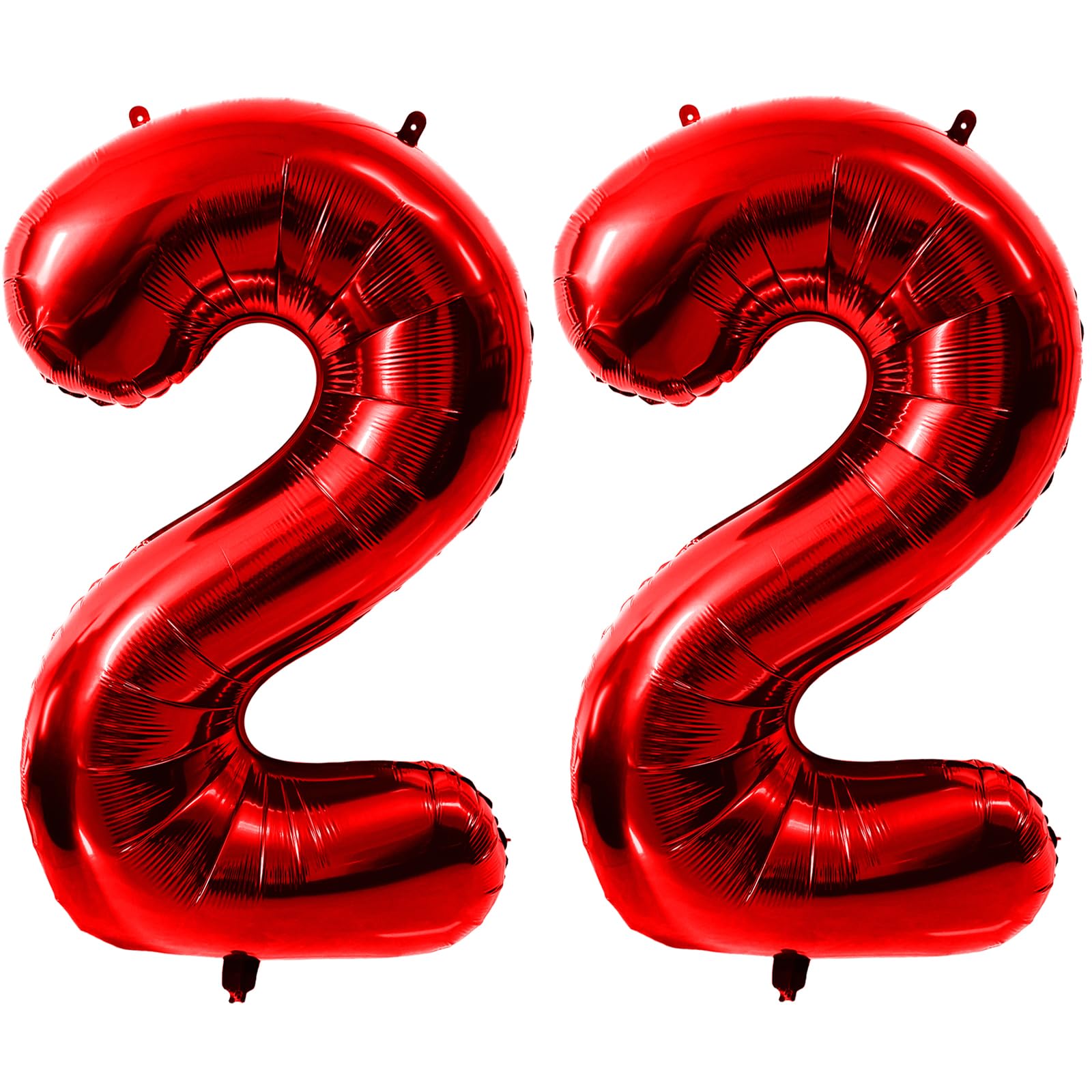 40 Inch Red Number 22 Balloons, Red 22 Balloon, Red Large Foil Number 22 Balloons, Birthday Wedding Anniversary Party Decoration Graduation Ceremony digital Decorations โ image 1