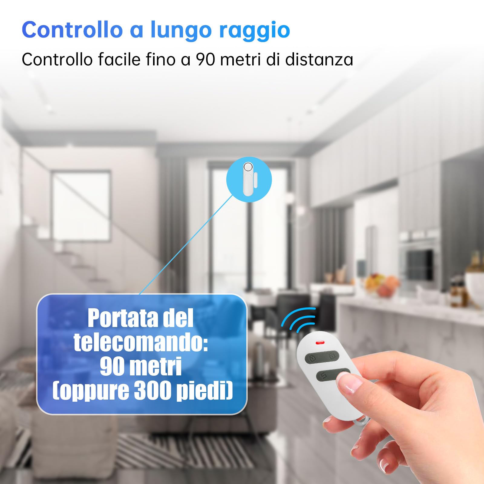 Allarme per Porte e Finestre 120dB Con 3 Modalità Wireless Magnetico Allarme Antifurto Sistema Sensori di Sicurezza Domestica Per Protezione Bambini,Casa,Frigorifero,Negozio