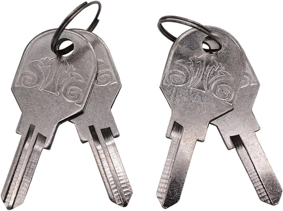 Four Architectural Mailboxes 5141 key blanks on two key rings.