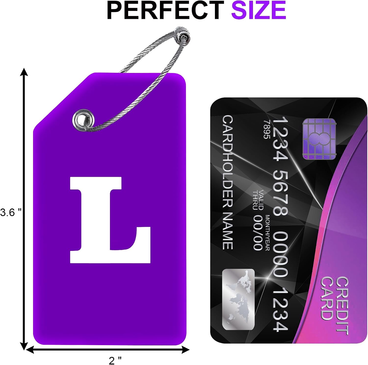 Gostwo 2 Pack Silicone Initial Luggage Tags for Suitcases Travel Essentials image 4