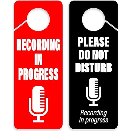 Make Your Studio a Sacred Space with the Renowned 'Recording in Progress' Sign