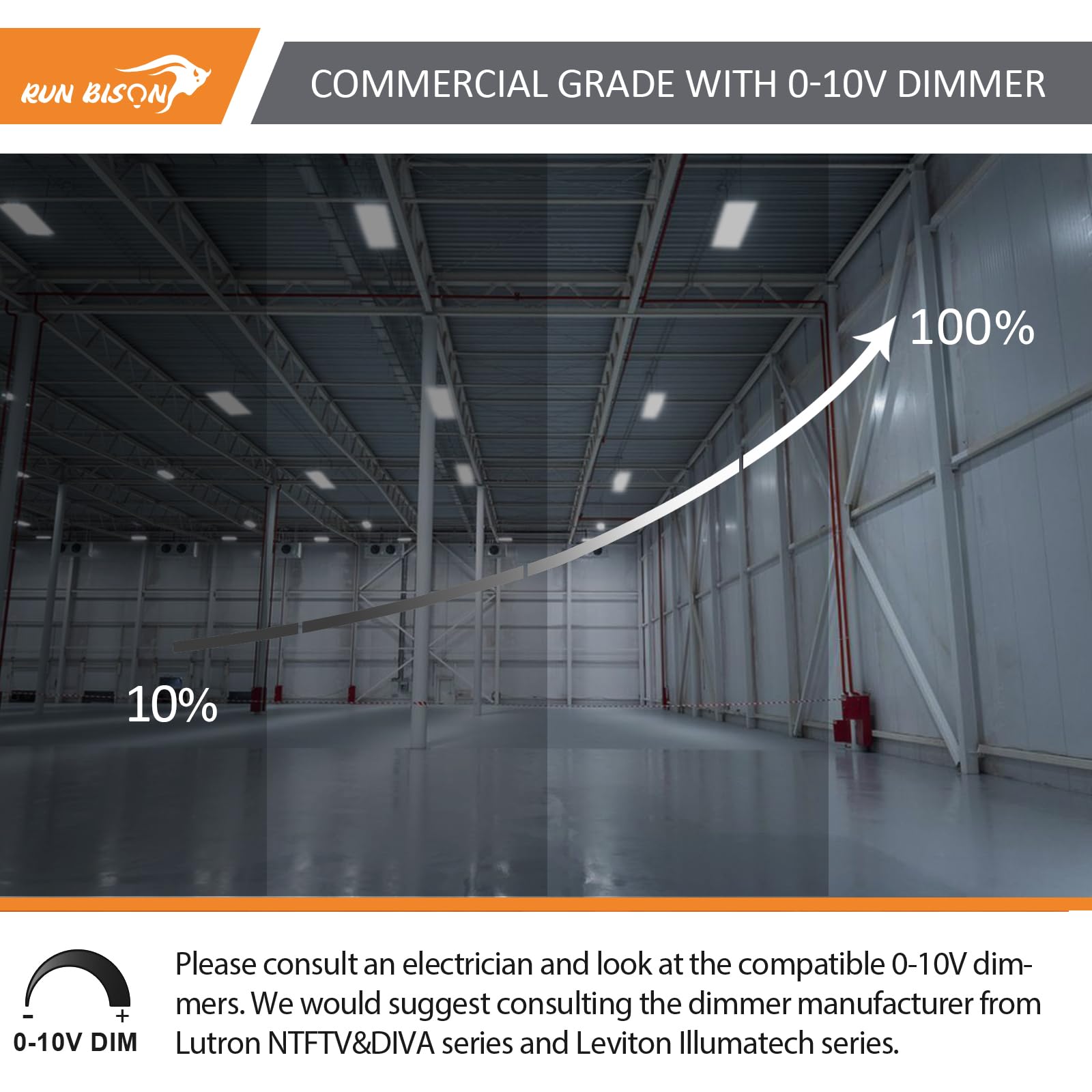 4FT LED Linear High Bay Shop Light with Motion Sensor 300W High Bay Work Light Fixture 40500LM 120-277V — view 6