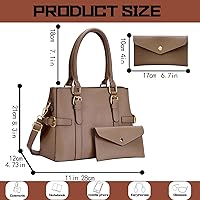 Vista 5 de Bolsos de mano de cuero de moda para mujer, bolso de hombro, asa superior, bolso de otoño Gris