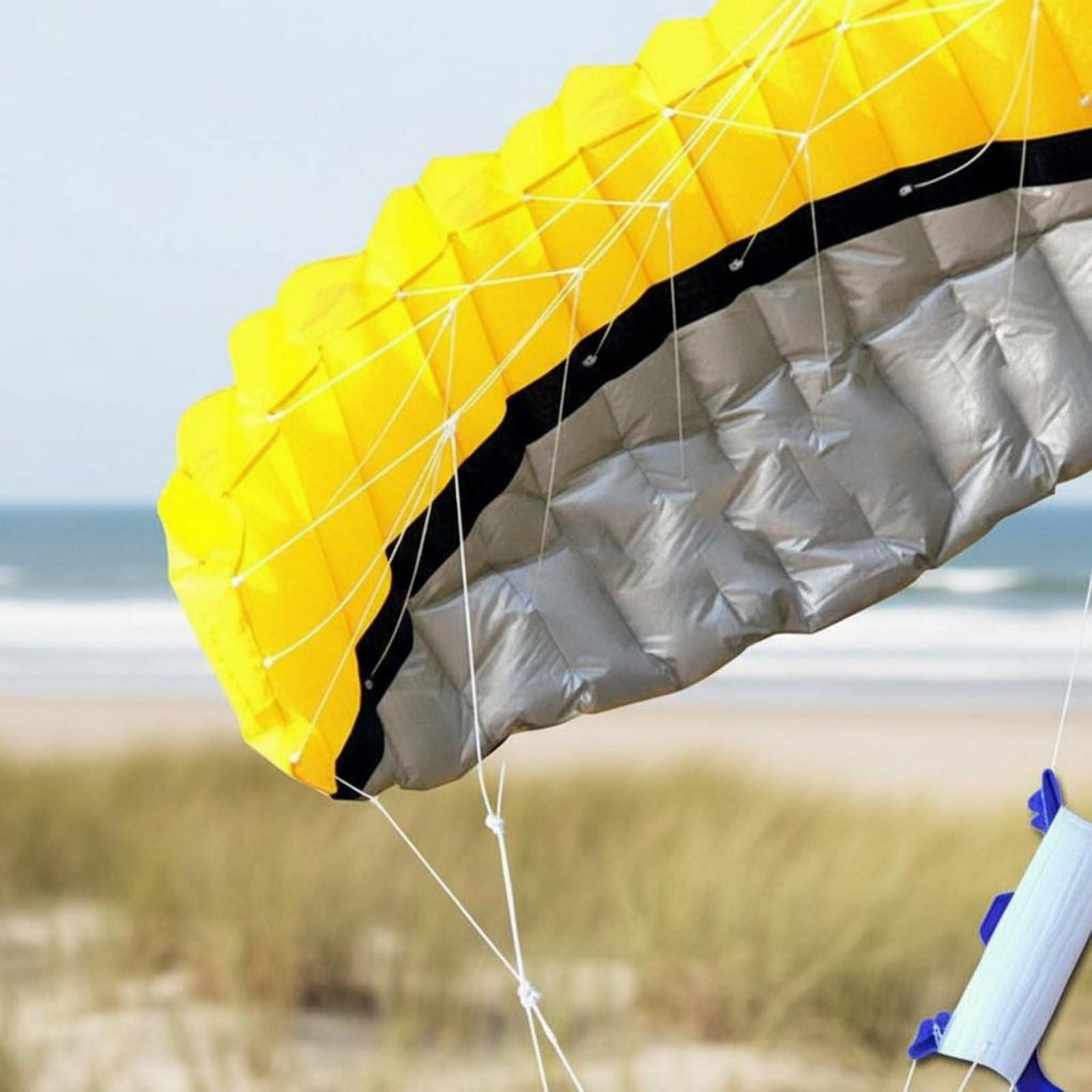 Cometa Line Cometa Acrobática Doble Línea Juguete Liviano de Poliéster Aerodinámico sin Estructura Rígida Adecuada para Salidas Familiares Parques y Formación de Maniobras