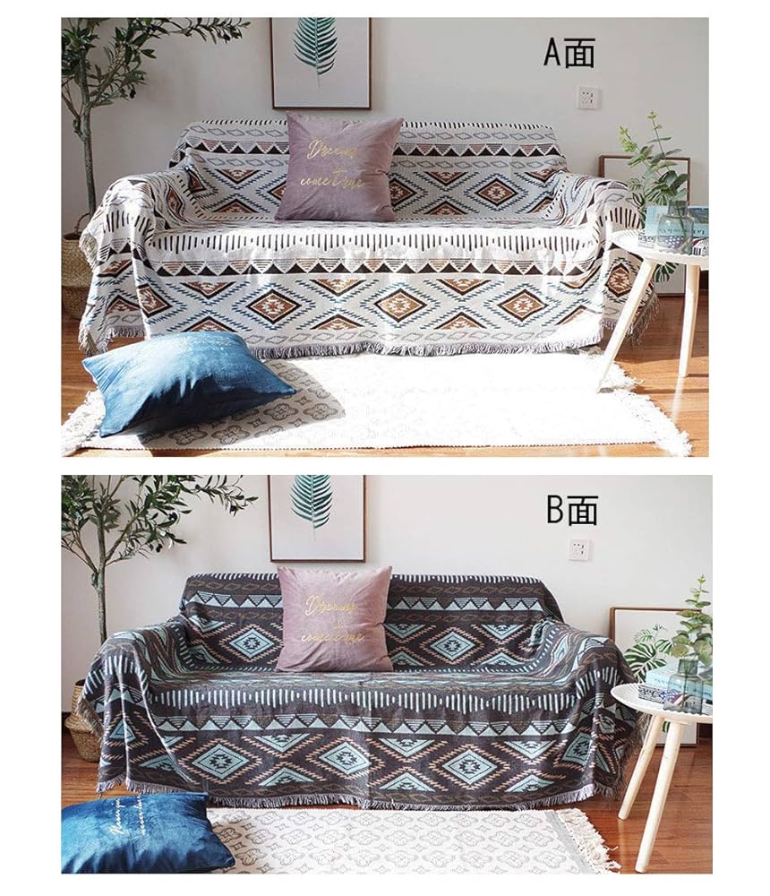 ハワイアンキルト　ソファカバー　タペストリー　マルチカバー