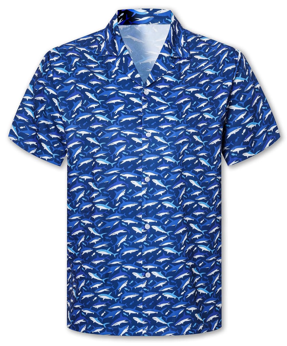 Cromoncent Hawaiian Shirt for Boy&amp;Men Short Sleeve Cuban Collar Tropical Holiday Summer Beach Shirts