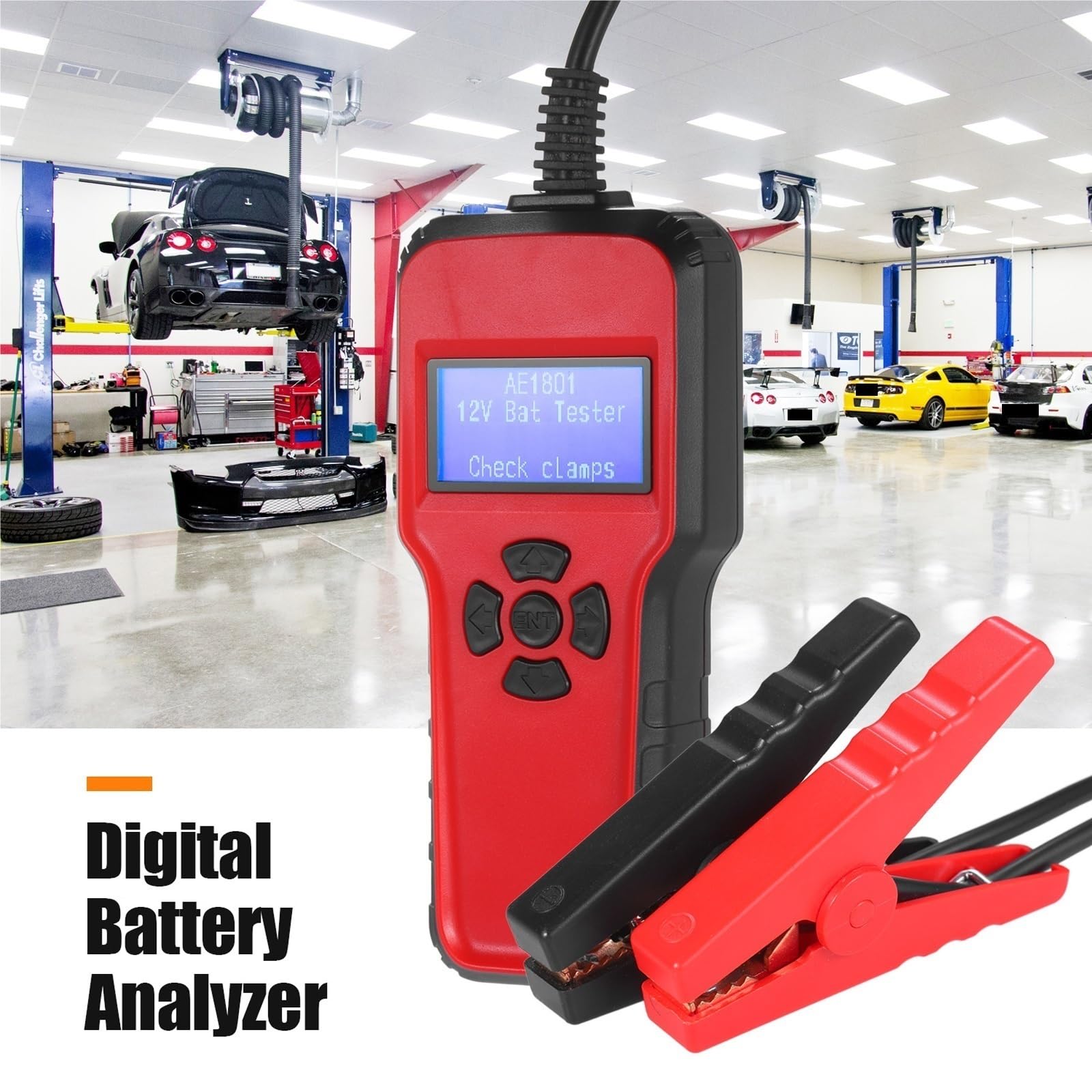 Analizador De Batería Digital De 12 V, Probador De Batería De Coche, Dispositivo De Prueba De Voltaje De Capacidad De Batería, Resistencia De Voltaje