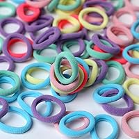 Vista 7 de WANBY Ligas para el cabello, mini bandas para el cabello coloridas sin costuras, suaves y elásticas, soportes para cola de caballo