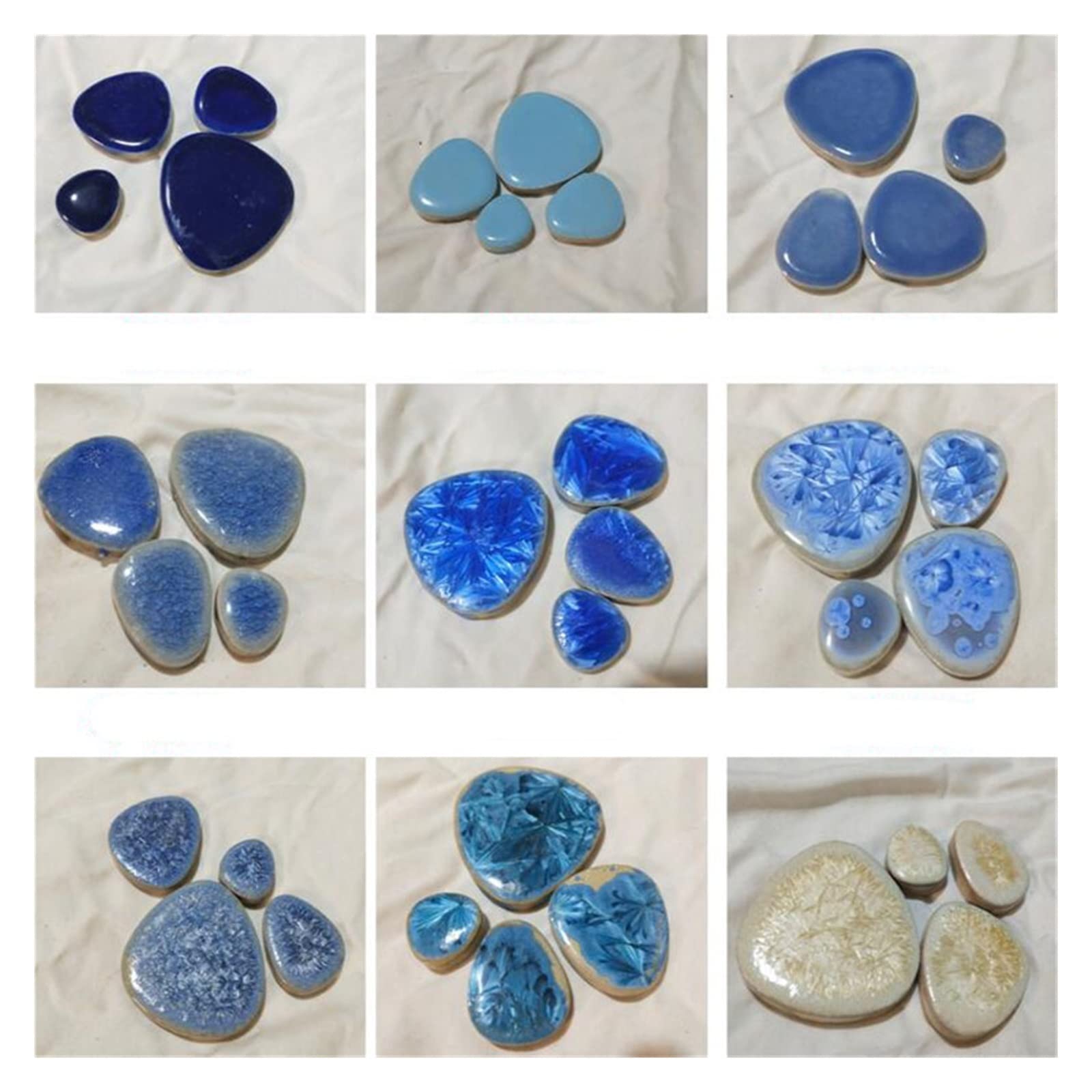 piastrelle a mosaico, 500 g/lotto di piastrelle a mosaico in ceramica for pareti fai da te, hobby, artigianato artistico, materiali decorativi fatti a mano, pezzi a forma goccia irregolare(Z)