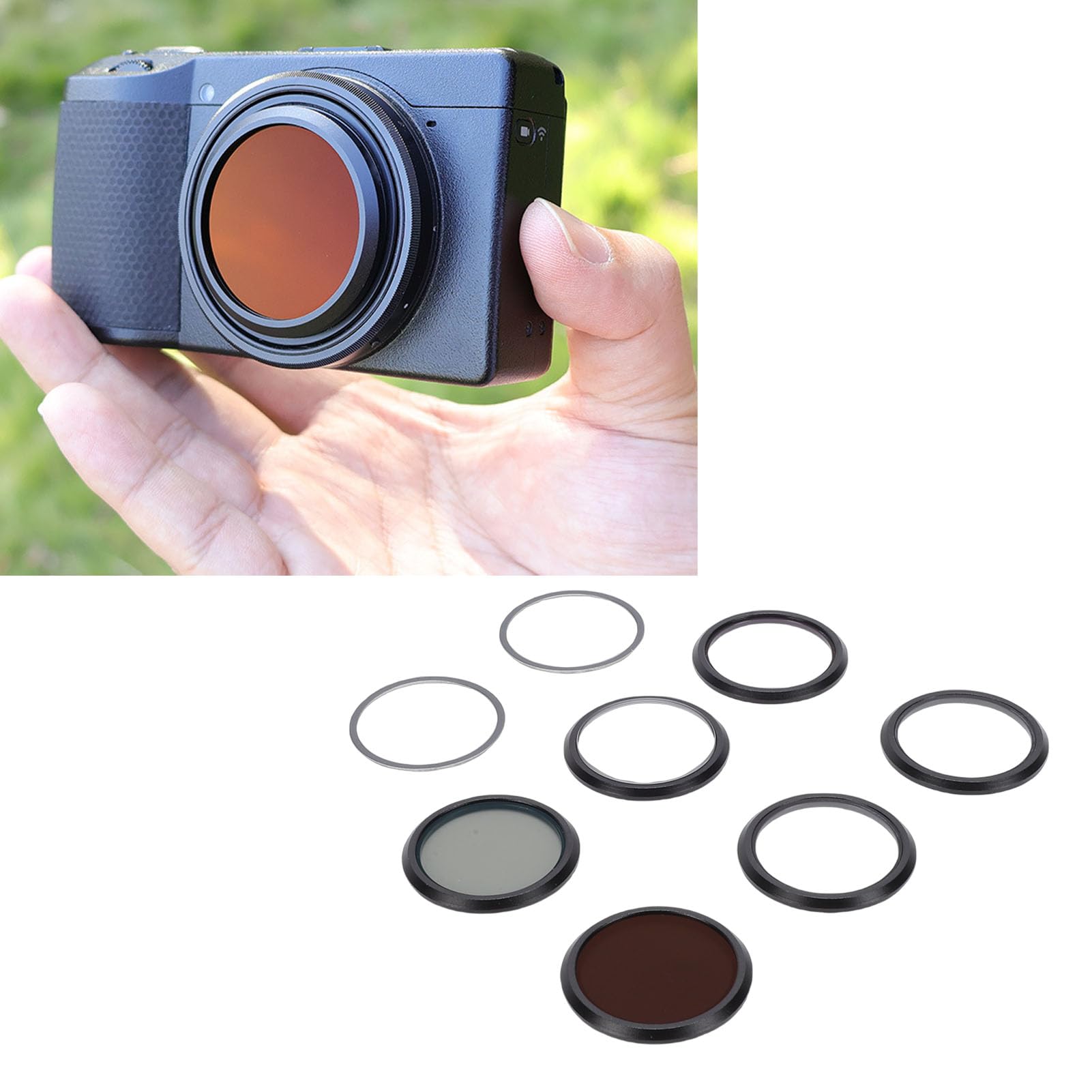 Kit Filtro Magnetico 6 in 1 per Fotocamera con 6 Obiettivi, ND8, CPL, UV, Macro, Messa a Fuoco Morbida e Filtro Stellare per LX10/G7X3/G7X2/ZV-1/RX100/GRVI e Altro