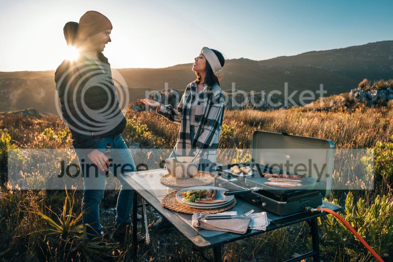 CADAC - 2-Cook 3 Pro Deluxe – grill stołowy – 50 mbar – grill kempingowy – do grillowania na zewnątrz – stal – aluminium – tworzywo sztuczne – grill gazowy – w zestawie torba transportowa