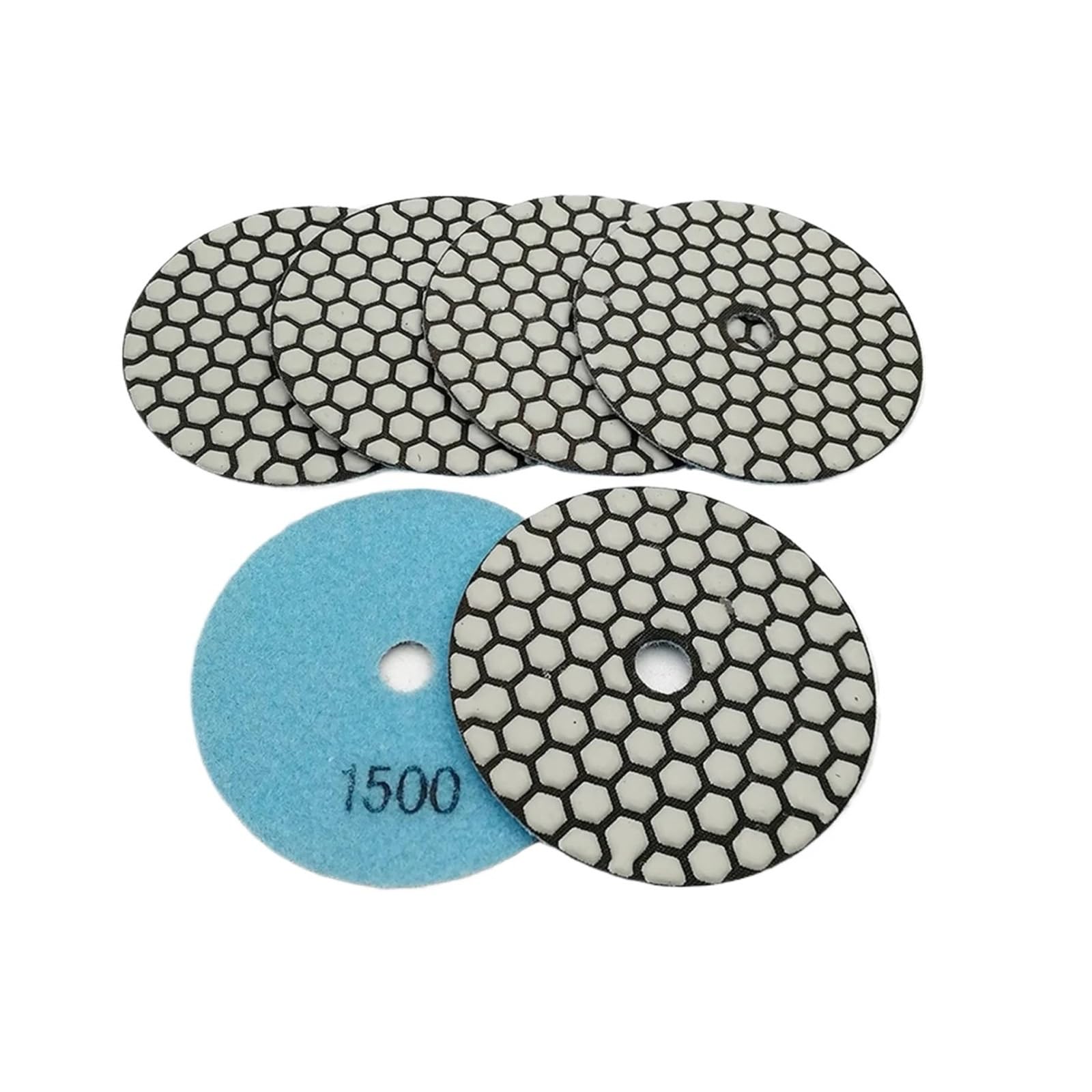 6 uds 4 "/100mm Grit1500 almohadilla de pulido en seco Flexible de diamante disco de lijado de cerámica de granito de mármol pulidor de unión de resina