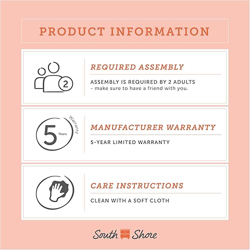 Miniatura 6 de Cabecero South Shore, colección Versa, para camas de tamaño queen, color roble dorado, Madera