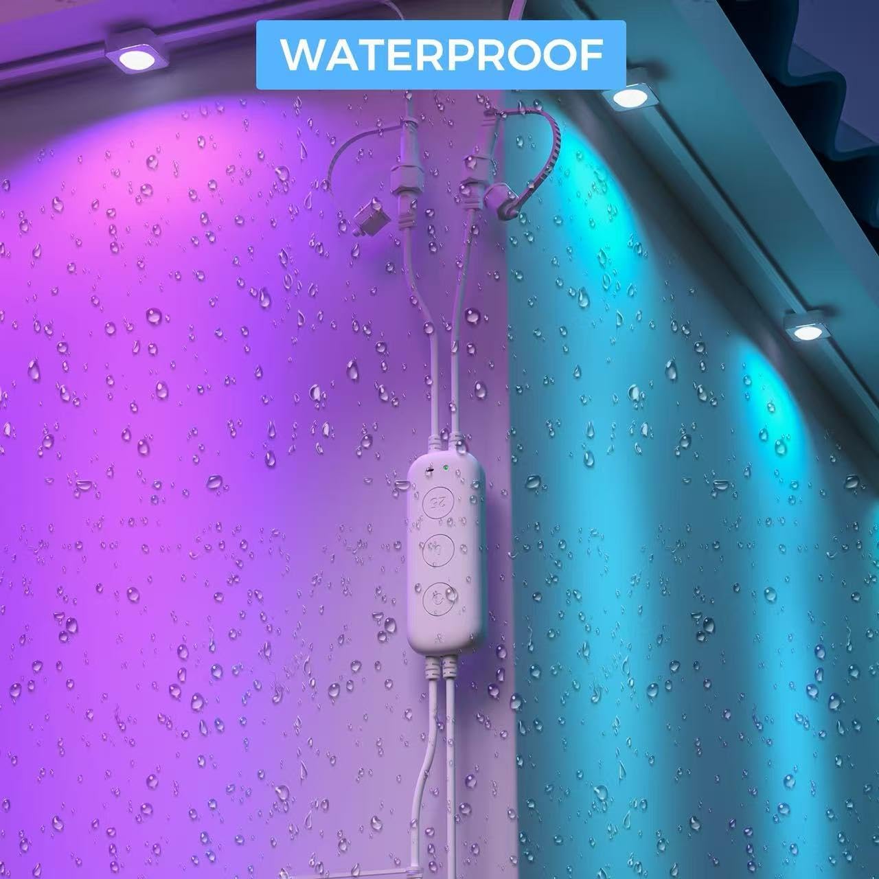 WLED Controller for GOVEE Permanent Outdoor Lights(Modal：H705D,H705E,H705F),WLED ESP32 Programmer12-36V, IP67 Waterproof Dual Output Light Controller,Does NOT Support Original Brand App(W001)