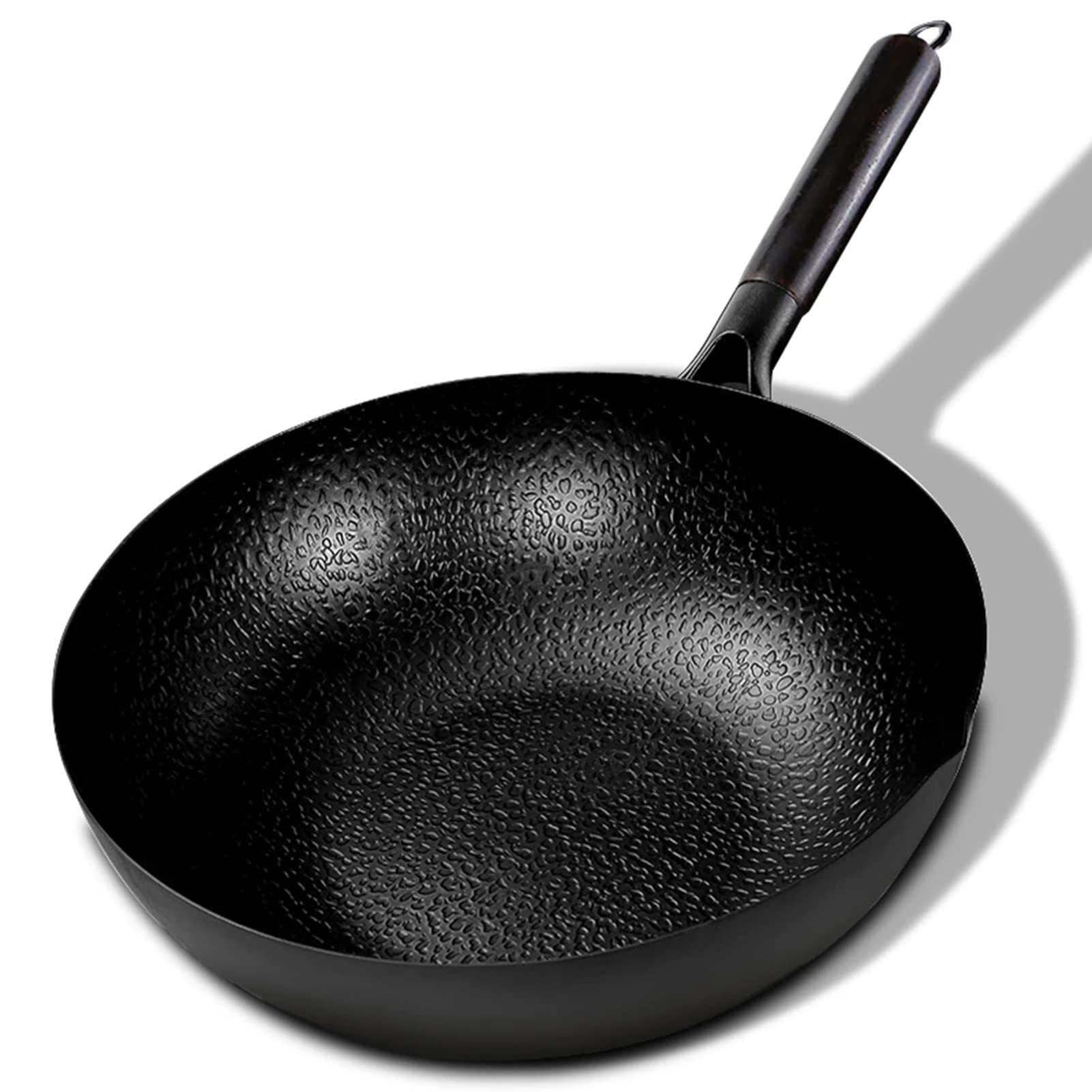 Wok Sartenes Antiadherente, Sarten Wok Resistente a Rayones y Multifunción, Sartén para Wok Fácil De Usar para Cocina De Gas, Eléctrica, Parrilla (A 30cm)