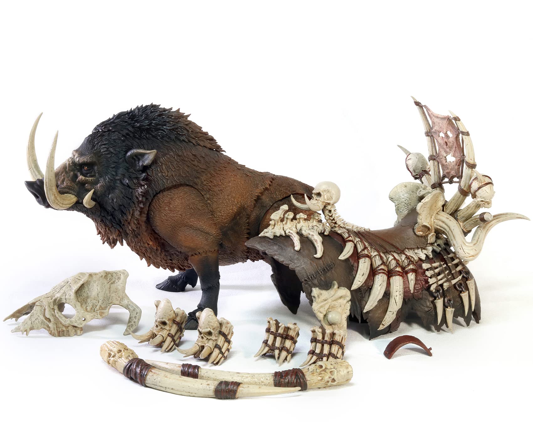 D20 Studio S2 Giant Pig Action Figure,Dark Beast Mount Figure,Can be Ridden by 6in Dolls,Legend of The Giant Pig,Animal Toys for Boys and Girls,Animal Figurine,WerePig (Armored Journey Collection)