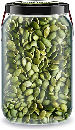 Ginger Organic Pumpkin Seeds in a Jar 660 cc. Pure Additive-Free Pumpkin Seeds Dried Pumpkin Seed in Glass Jar