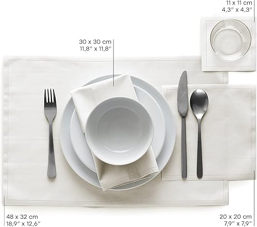 Miniatura 7 de My Drap Basics - Servilleta de cóctel de algodón, 50 por rollo, crema, 4.3 x 4.3 pulgadas